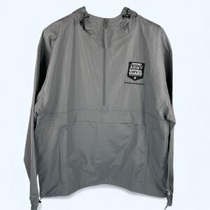 Champion Stadium Packable Rain Jacket Windbreaker TN Army National Guard Medium
